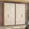 Guarda Roupa Casal Miro 6 Portas 250 cm Cinamomo Off White Madetec
