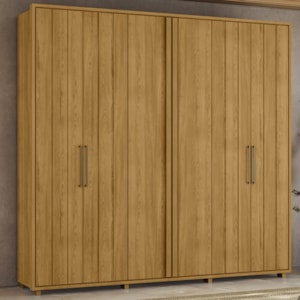 Guarda Roupa Casal Miro 6 Portas 250 cm Cumaru Madetec