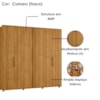 Guarda Roupa Casal Miro 6 Portas 250 cm Cumaru Madetec