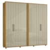Guarda Roupa Casal Miro 6 Portas 250 cm Cumaru Opala Madetec