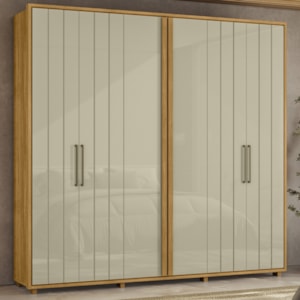 Guarda Roupa Casal Miro 6 Portas 250 cm Cumaru Opala Madetec