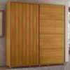 Guarda Roupa Casal Monet 2 Portas Deslizante 230 cm Cinamomo Madetec