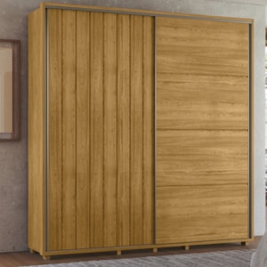 Guarda Roupa Casal Monet 2 Portas Deslizante 230 cm Cumaru Madetec
