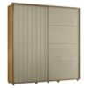 Guarda Roupa Casal Monet 2 Portas Deslizante 230 cm Cumaru Opala Madetec