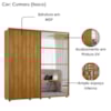 Guarda Roupa Casal Monet 2 Portas Deslizante Com Espelho 230 cm Cumaru Madetec