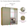 Guarda Roupa Casal Monet 2 Portas Deslizante Com Espelho 230 cm Cumaru Opala Madetec