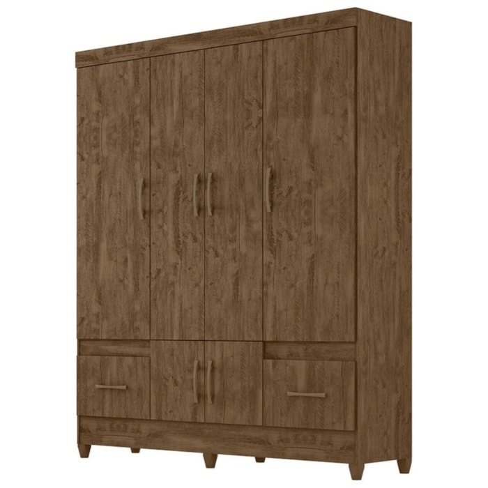 Guarda Roupa Casal MS912 6P 165 cm Castanho Wood Moval