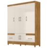 Guarda Roupa Casal MS912 6P 165 cm Freijo Off White Moval