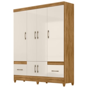 Guarda Roupa Casal MS912 6P 165 cm Freijo Off White Moval