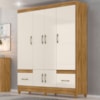 Guarda Roupa Casal MS912 6P 165 cm Freijo Off White Moval
