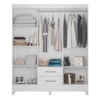 Guarda Roupa Casal Panama 6P 153 cm Branco Moval