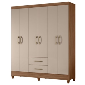 Guarda Roupa Casal Panama 6P 153 cm Carvalho Fendi Moval Guarda Roupa Casal Panama 6P 153 cm Carvalho Fendi Moval