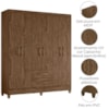 Guarda Roupa Casal Panama 6P 153 cm Castanho Wood Moval