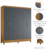 Guarda Roupa Casal Panama 6P 153 cm Freijo Cinza Moval