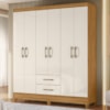 Guarda Roupa Casal Panama 6P 153 cm Freijo Off White Moval