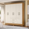 Guarda Roupa Casal Panama 6P 153 cm Freijo Off White Moval