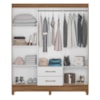Guarda Roupa Casal Panama 6P 153 cm Naturale Branco Moval