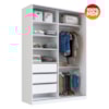 Guarda Roupa Casal RC2002 MDF 2 Portas 165 cm Branco NOVAM