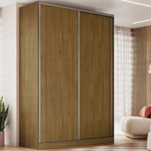 Guarda Roupa Casal RC2002 MDF 2 Portas 165 cm Freijó Natura NOVAM