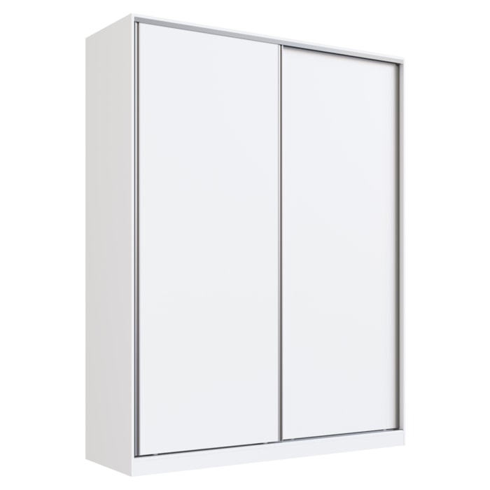 Guarda Roupa Casal RC2003 MDF 2 Portas 183 cm Branco NOVAM