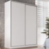 Guarda Roupa Casal RC2003 MDF 2 Portas 183 cm Branco NOVAM