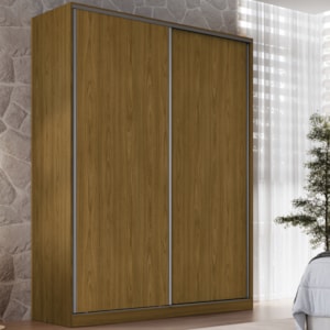 Guarda Roupa Casal RC2003 MDF 2 Portas 183 cm Freijó Natura NOVAM