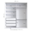 Guarda Roupa Casal RC2006 MDF 2 Portas 200 cm Branco NOVAM