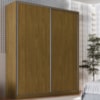 Guarda Roupa Casal RC2006 MDF 2 Portas 200 cm Freijó Natura NOVAM