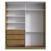 Guarda Roupa Casal RC2006 MDF 2 Portas 200 cm Freijó Natura NOVAM
