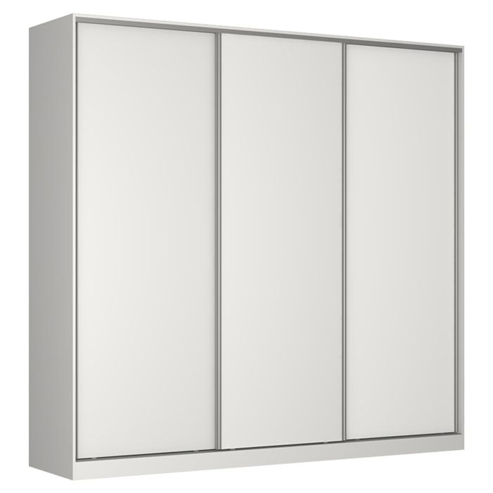 Guarda Roupa Casal RC3001 MDF 3 Portas 247 cm Branco NOVAM