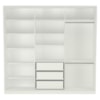 Guarda Roupa Casal RC3001 MDF 3 Portas 247 cm Branco NOVAM