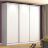 Guarda Roupa Casal RC3001 MDF 3 Portas 247 cm Branco NOVAM