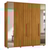 Guarda Roupa Casal Veronese 06 Portas Com Espelhos 230 cm Cinamomo Madetec