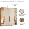 Guarda Roupa Casal Veronese 06 Portas Com Espelhos 230 cm Cinamomo Off White Madetec