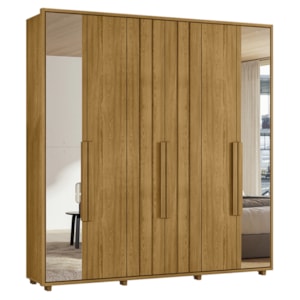 Guarda Roupa Casal Veronese 06 Portas Com Espelhos 230 cm Cumaru Madetec