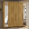 Guarda Roupa Casal Veronese 06 Portas Com Espelhos 230 cm Cumaru Madetec