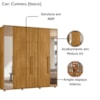 Guarda Roupa Casal Veronese 06 Portas Com Espelhos 230 cm Cumaru Madetec