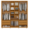 Guarda Roupa Casal Veronese 06 Portas Com Espelhos 230 cm Cumaru Opala Madetec