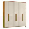 Guarda Roupa Casal Veronese 6 Portas 230 cm Cinamomo Off White Madetec