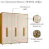 Guarda Roupa Casal Veronese 6 Portas 230 cm Cinamomo Off White Madetec
