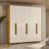Guarda Roupa Casal Veronese 6 Portas 230 cm Cinamomo Off White Madetec