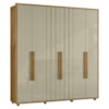 Guarda Roupa Casal Veronese 6 Portas 230 cm Cumaru Opala Madetec