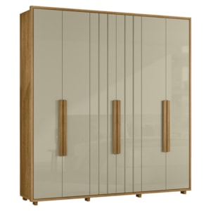 Guarda Roupa Casal Veronese 6 Portas 230 cm Cumaru Opala Madetec