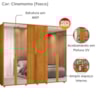 Guarda Roupa Casal Volpi 6 Portas Com Espelhos MDF 278 cm Cinamomo Madetec