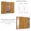 Guarda Roupa Casal Volpi 6 Portas Com Espelhos MDF 278 cm Cumaru Madetec