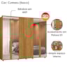 Guarda Roupa Casal Volpi 6 Portas Com Espelhos MDF 278 cm Cumaru Madetec