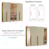 Guarda Roupa Casal Volpi 6 Portas Com Espelhos MDF 278 cm Cumaru Opala Madetec