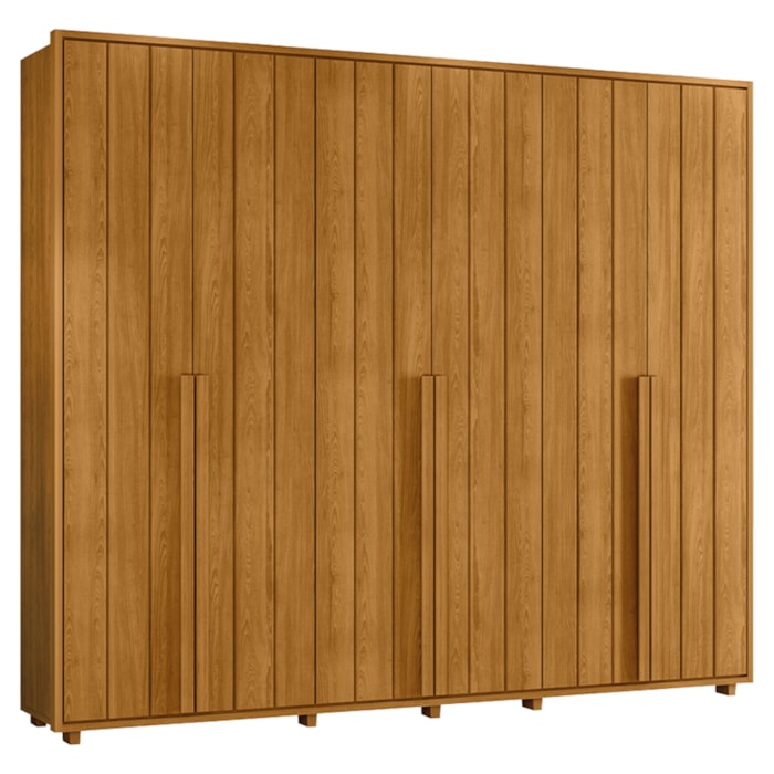 Guarda Roupa Casal Volpi 6 Portas MDF 278 cm Cinamomo Madetec