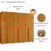 Guarda Roupa Casal Volpi 6 Portas MDF 278 cm Cinamomo Madetec