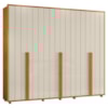 Guarda Roupa Casal Volpi 6 Portas MDF 278 cm Cinamomo Off White Madetec